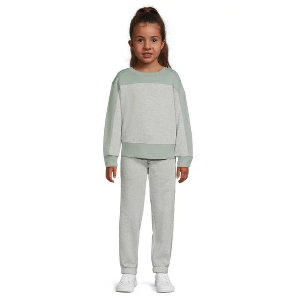 NWT Athletic Works Girls’ Fleece Sweatshirt and Sweatpants Set, 2-Piece, 18 Plus - Picture 1 of 5